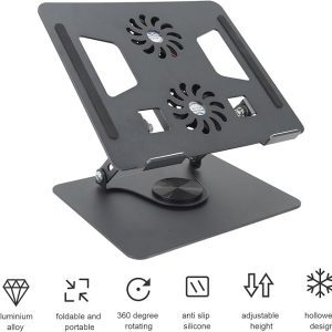 Laptop Stand Fan with a 360 Rotating Base