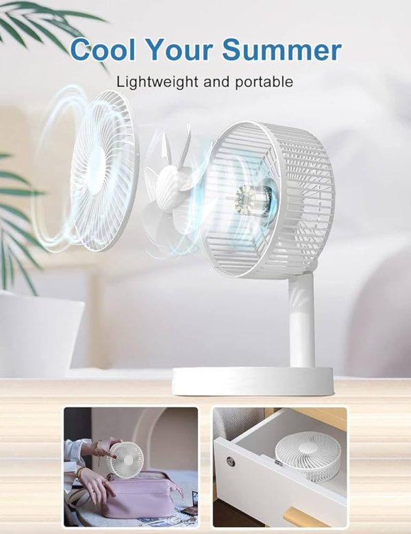 Rechargeable Foldable Table Fan - Image 3