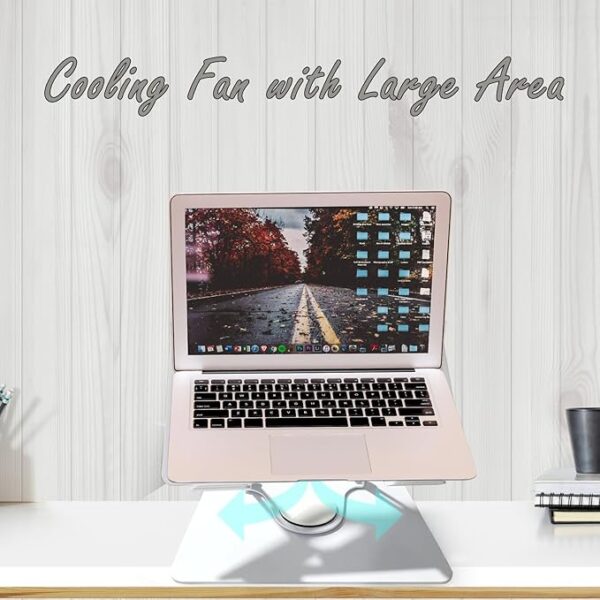 Laptop Stand Fan with a 360 Rotating Base - Image 4