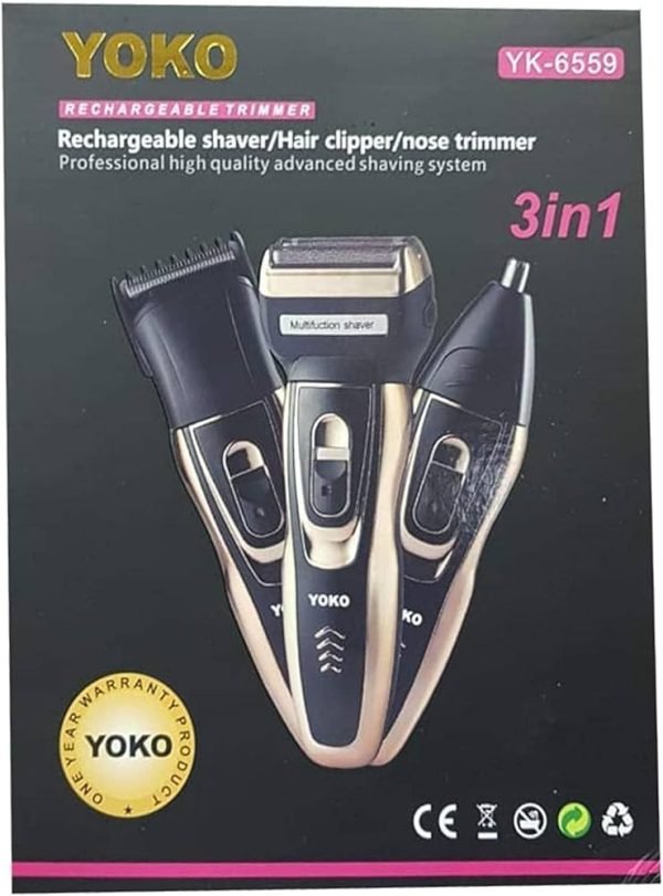 YOKO 3in1 Rechargeable Hair Clipper - Image 2
