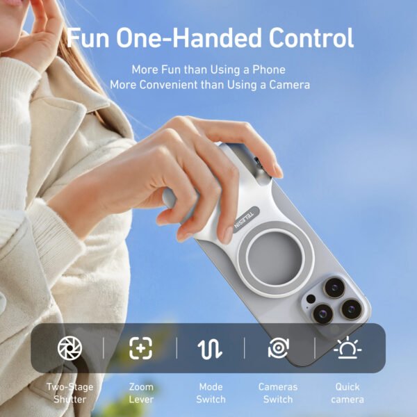 2in1 TELESIN Magnetic Grip with Ring Light