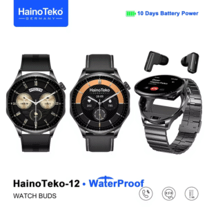 HainoTeko-12 Smartwatch with Earbuds