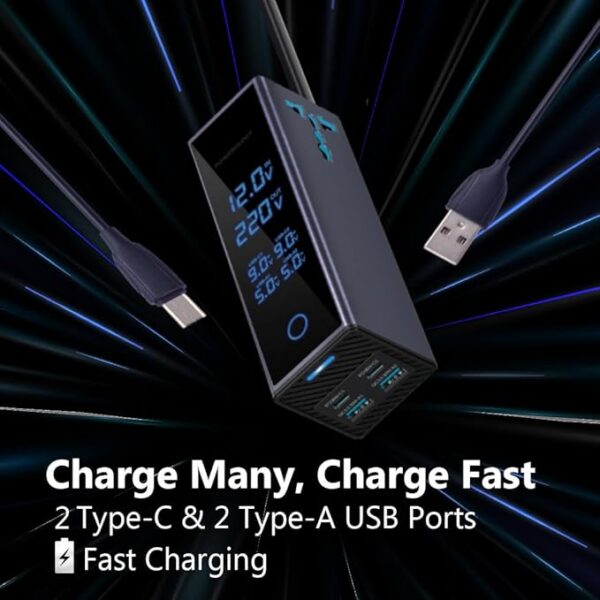 300W Car Power Inverter with 7 Ports - Image 3