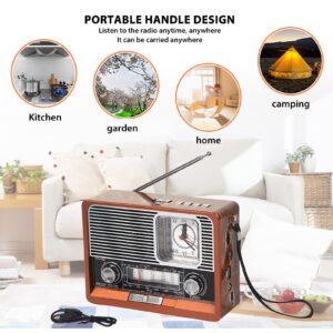 Portable Radio with Bluetooth Speaker & LED Flashlight