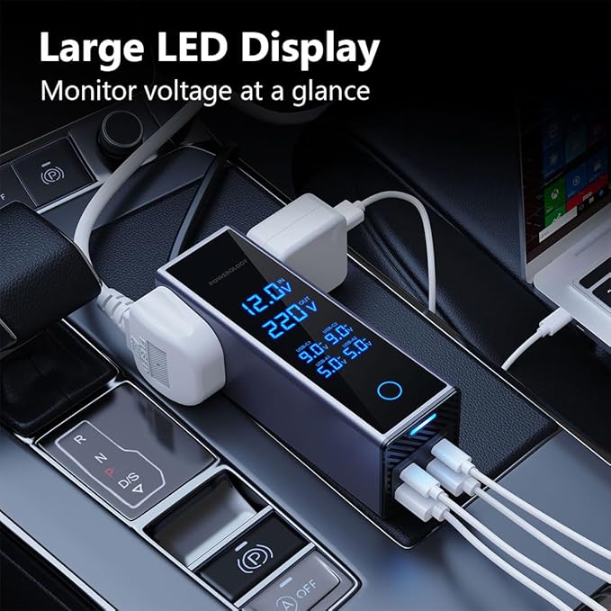 300W Car Power Inverter with 7 Ports