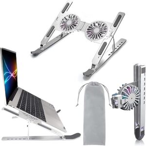 Foldable Laptop Stand with Dual Cooling Fans