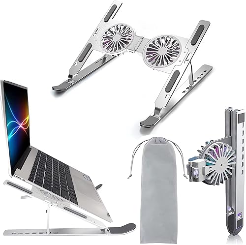 Foldable Laptop Stand with Dual Cooling Fans