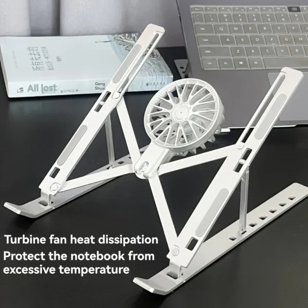 Adjustable Laptop Stand with Fan - Image 3