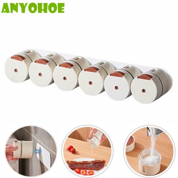 6pc Wall Mounted Seasoning Box