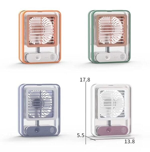 Mini Humidifier with Fan | Rechargeable | Adjustable Fan