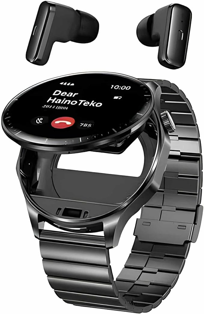 HainoTeko-12 Smartwatch with Built-in Earbuds