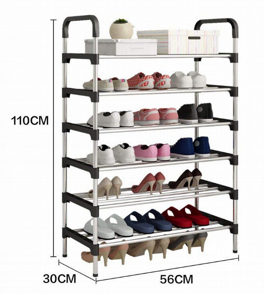 6-Layer Adjustable Shoe Rack