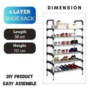 6-Layer Adjustable Shoe Rack